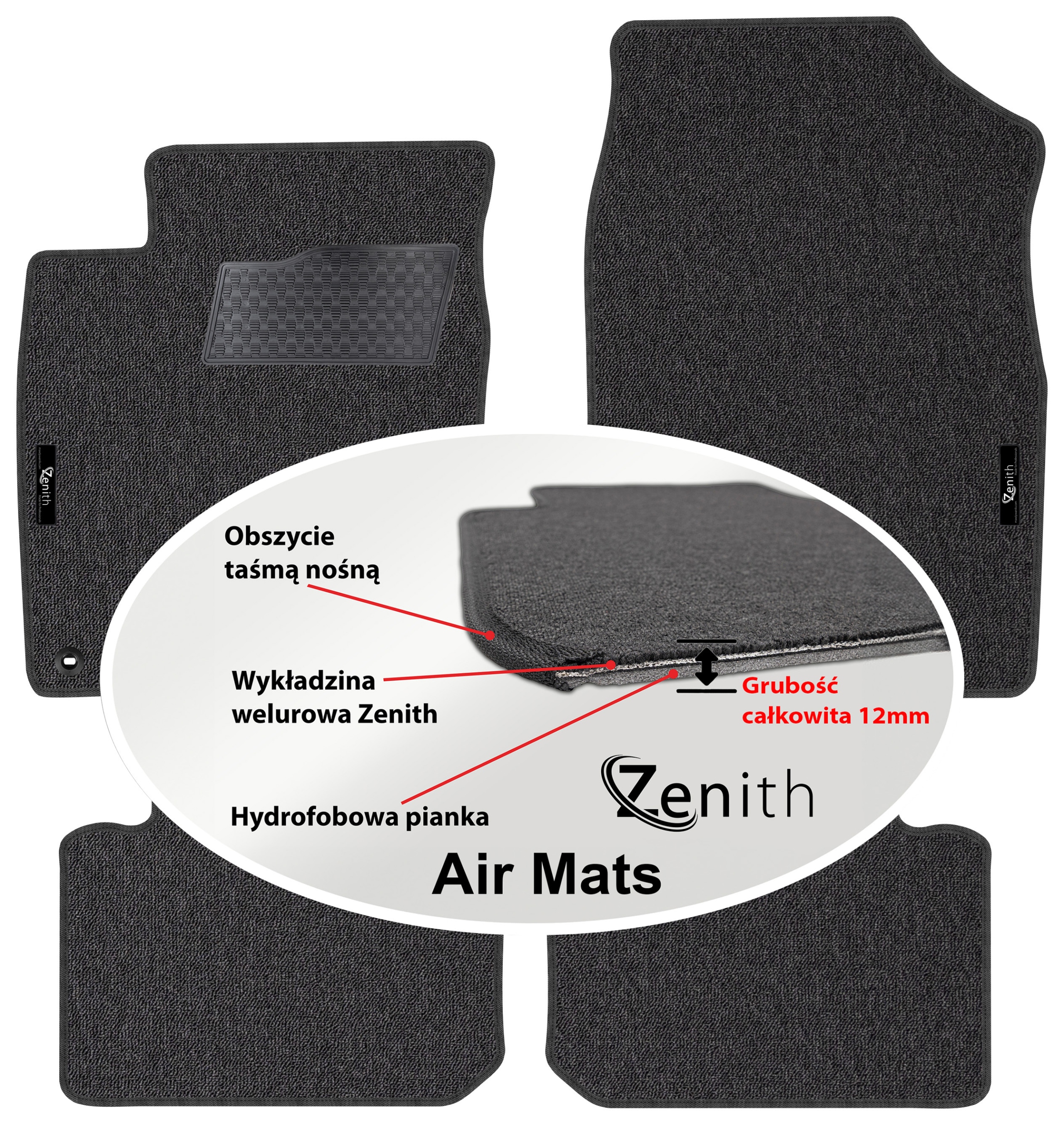 Honda Civic XI Hb 2022 Velurové koberce do auta Zenith Air Mats