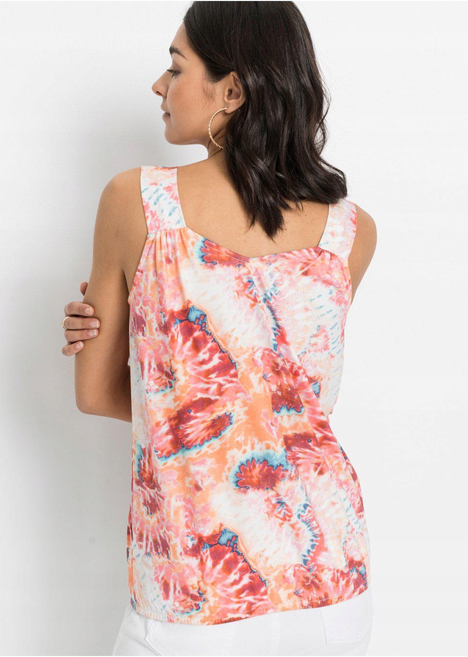 42 Bonprix _ZT BLUZECZZKA NA RAMIĄCZKACH Z MIXEM WZORÓW