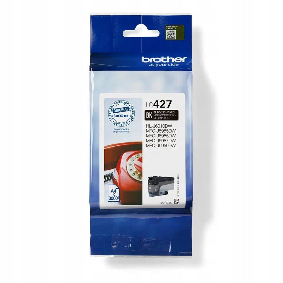 Brother Inkoust LC427BK Pro Tiskárnu Brother Dcp J125 J140 J315 J410 Nový Černý