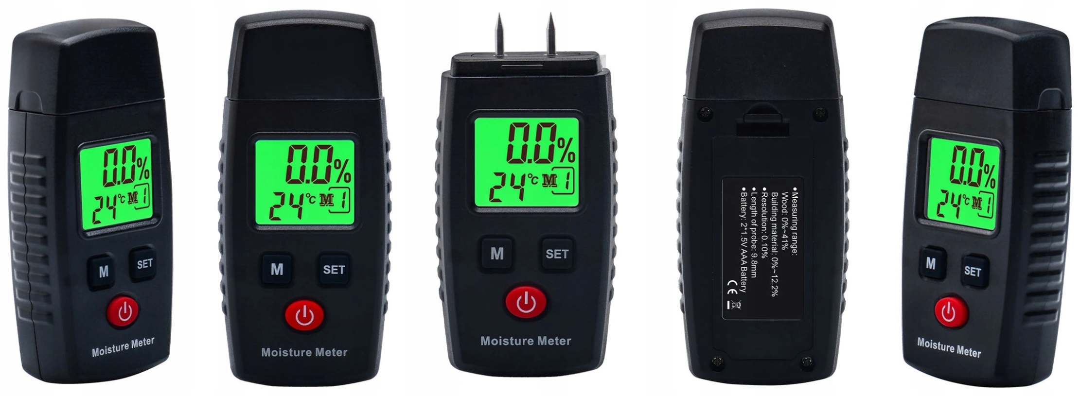 WILGOTNOŚCIOMIERZ DO DREWNA MIERNIK WILGOTNOŚĆ BETONU CEGŁY GIPSU TYNKU LCD Marka Wintact