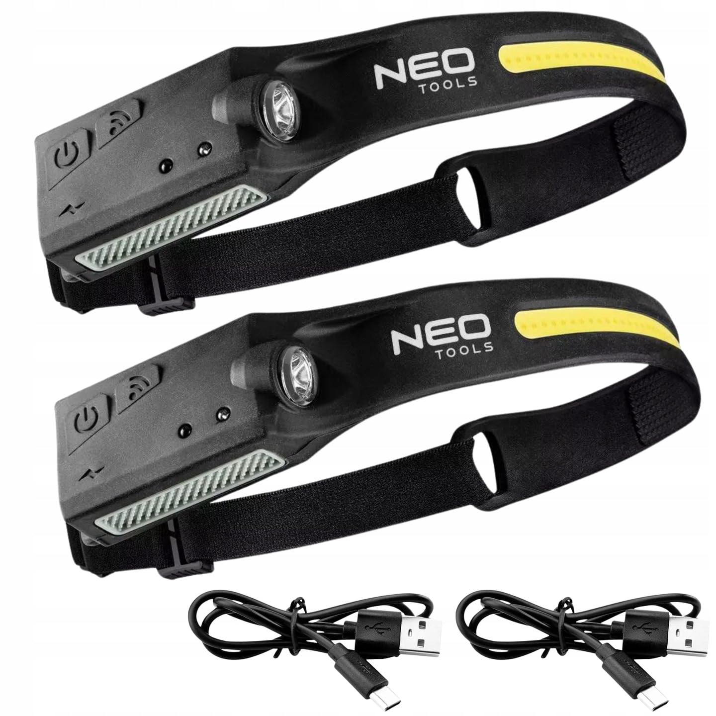 Neo 2x Latarka 2w1 Czołowa i Boczna Led Akumulatorowa Czołówka Giętka 2 szt