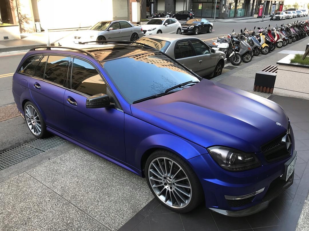 Folia NEON BLUE MATT niebieski matt Hexis 20mb Width 152 cm