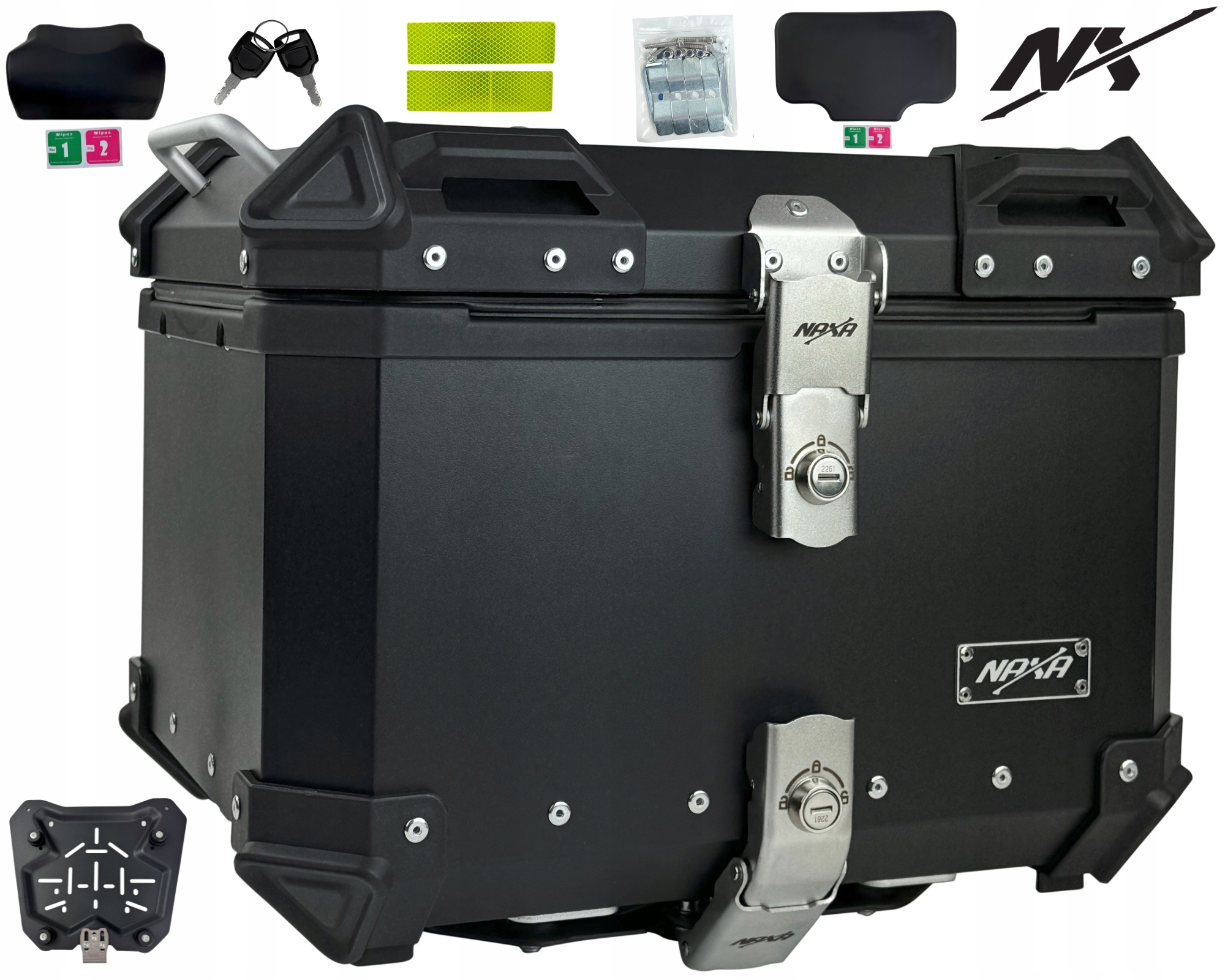 Naxa Kufřík Motocyklový Nosič 36 L Centrální Na Zadní Část|opěradlo