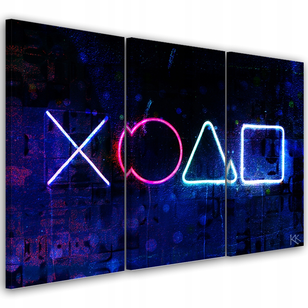 3-dielny obraz na plátne, Tlačidlá na ovládač 150x100