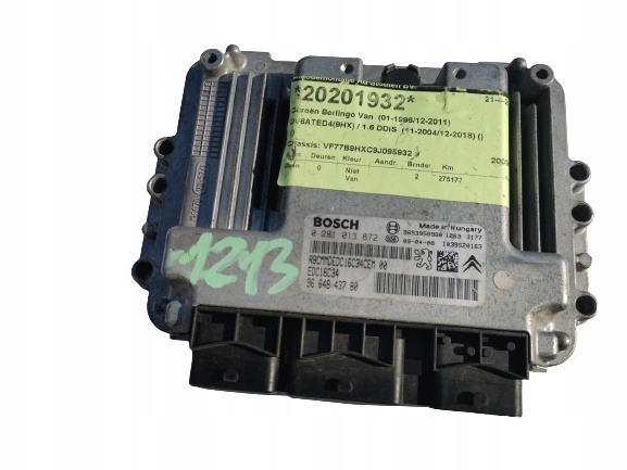 PEUGEOT 308 1.6D 0281013872 9653958980 Computer EC
