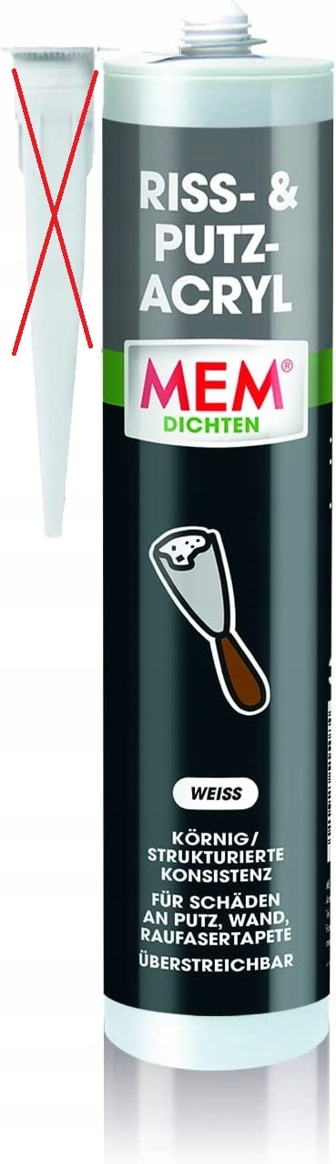 MEM AKRYLOWY USZCZELNIACZ DO PĘKNIĘĆ TYNKU BIAŁY Defect