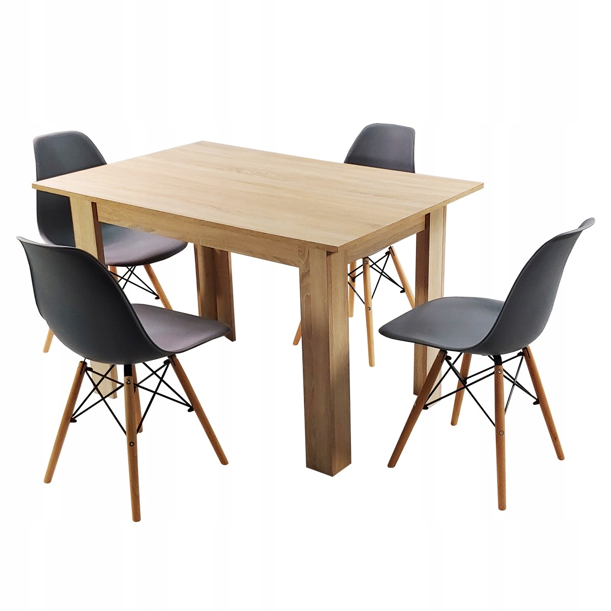 

Zestaw stół Modern sonoma 4 krzesła Milano grafit