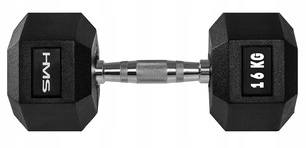 Hms Pogumovaná činka Hex Pro pro silové cvičení 16 kg