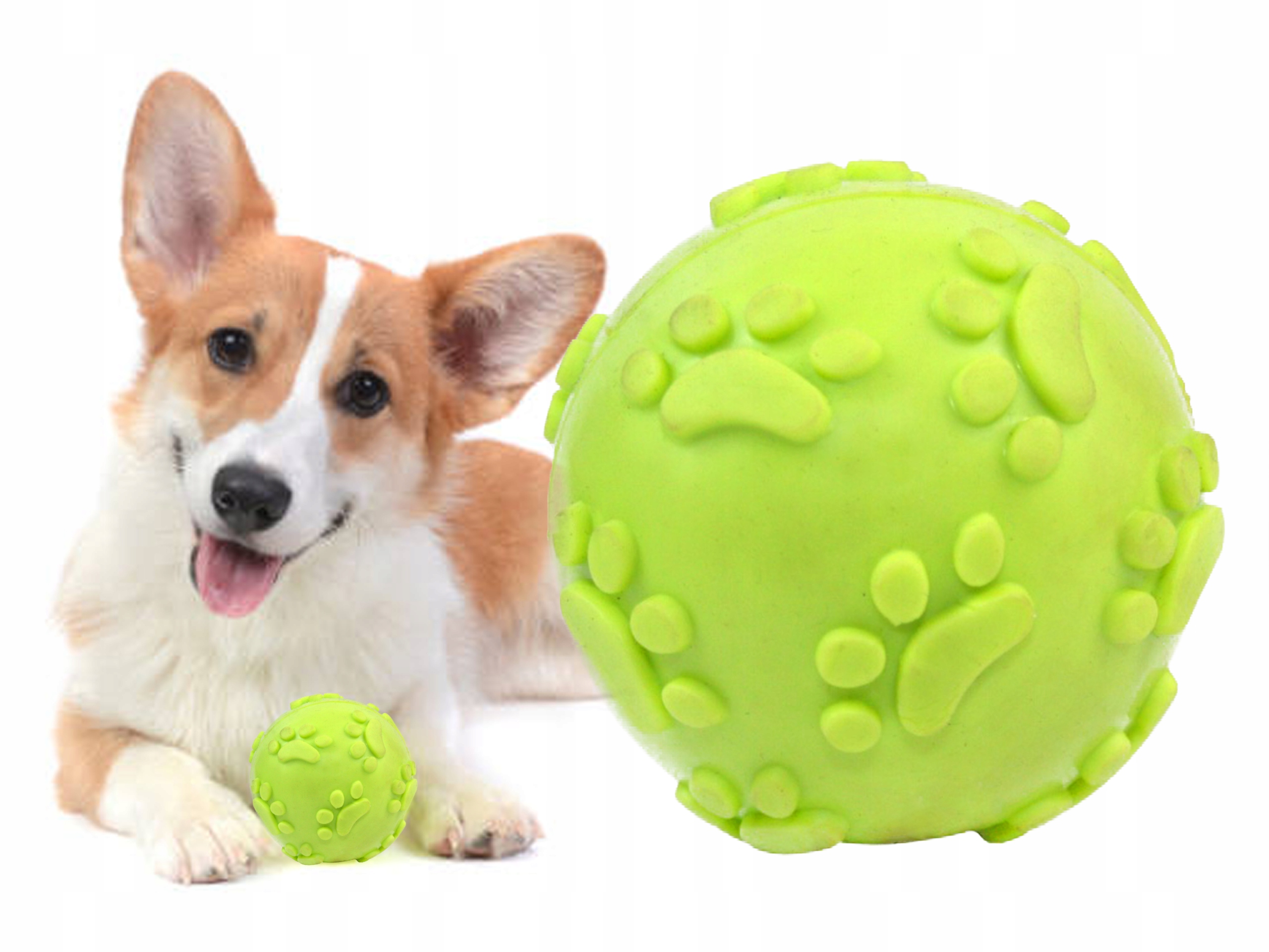 PIŁKA GUMOWA MIĘTOWA PISZCZĄCA ZABAWKA DLA PSA