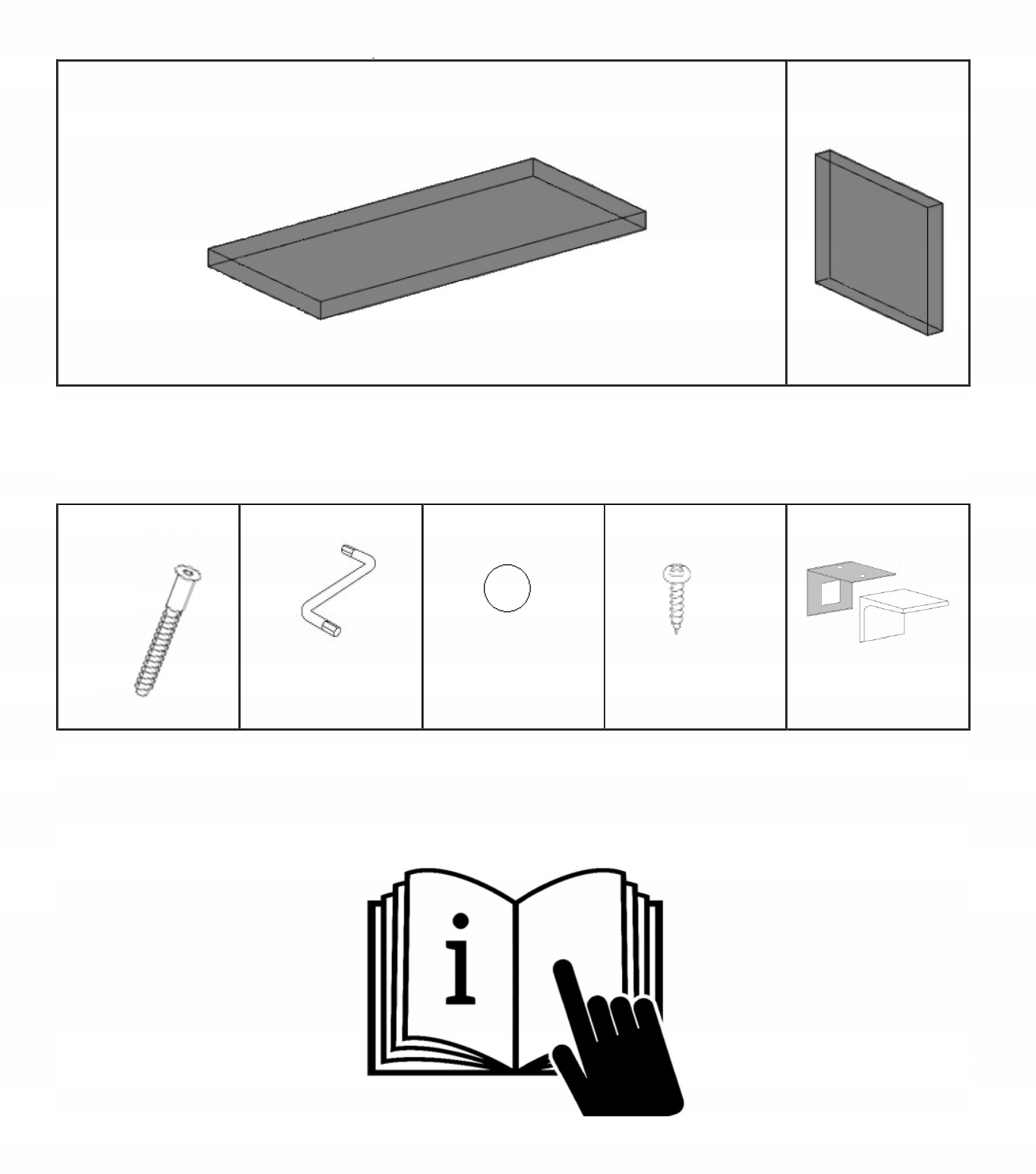Półka wisząca ścienna do salonu zestaw 2 półek na książki 2x40cm dąb sonoma Szerokość mebla 40 cm