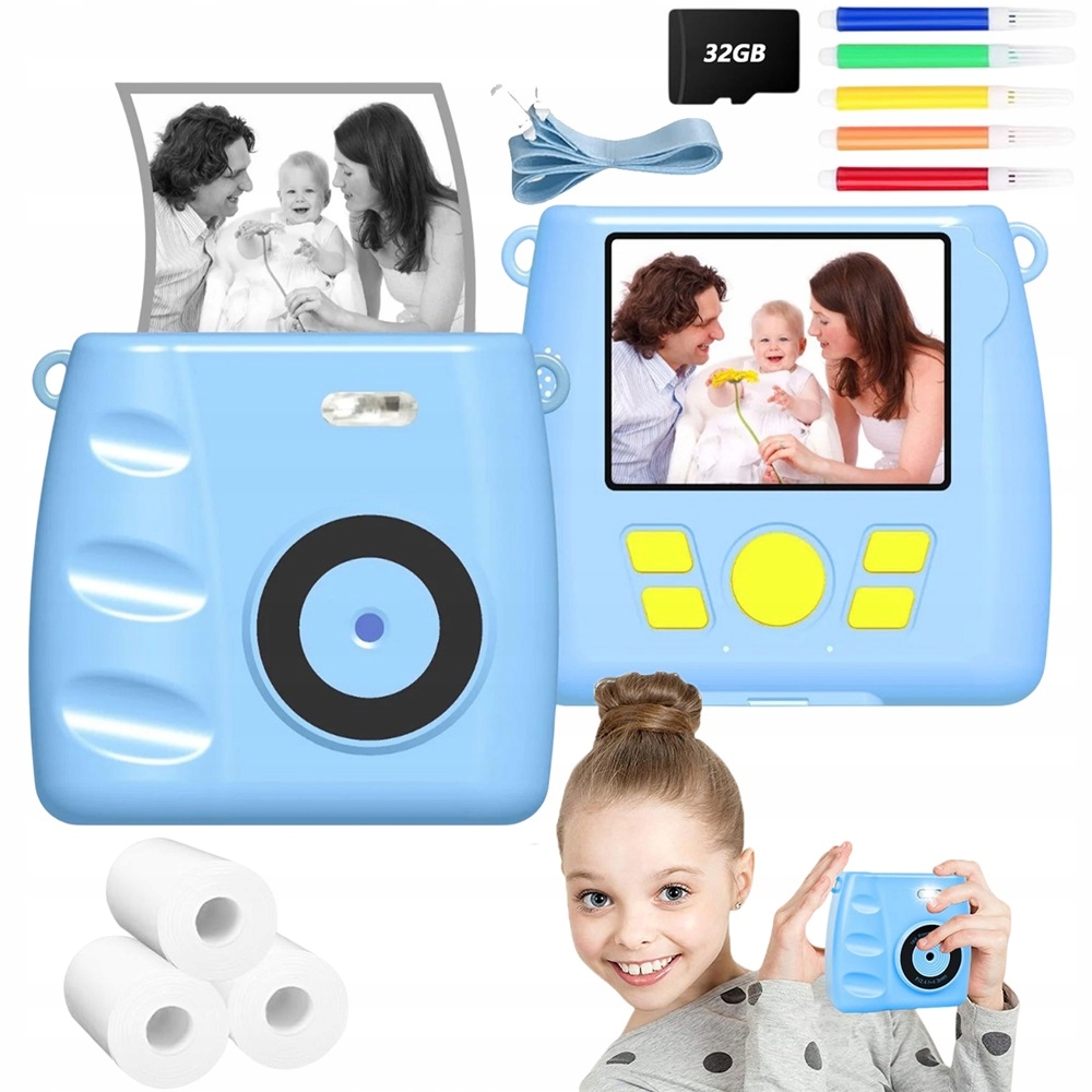 Dětský Termální Instantní Fotoaparát S Kapacitou 32 Gb, Multifunkční