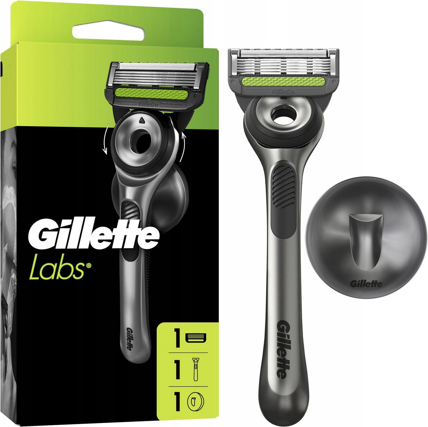 Gillette Labs hlavice 1 ks a nástěnný držáček