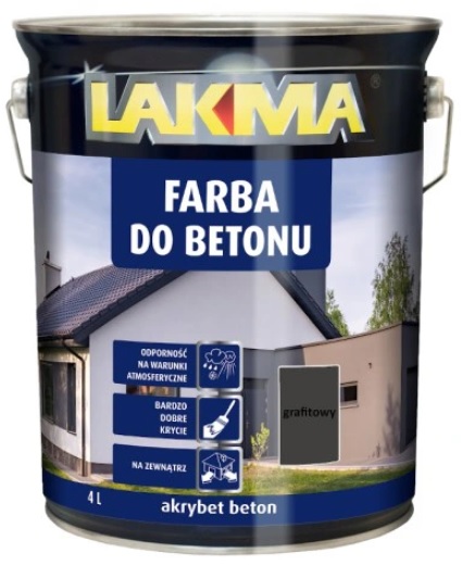 Akrybet Beton Lakma Farba do betonu grafitowy 4L