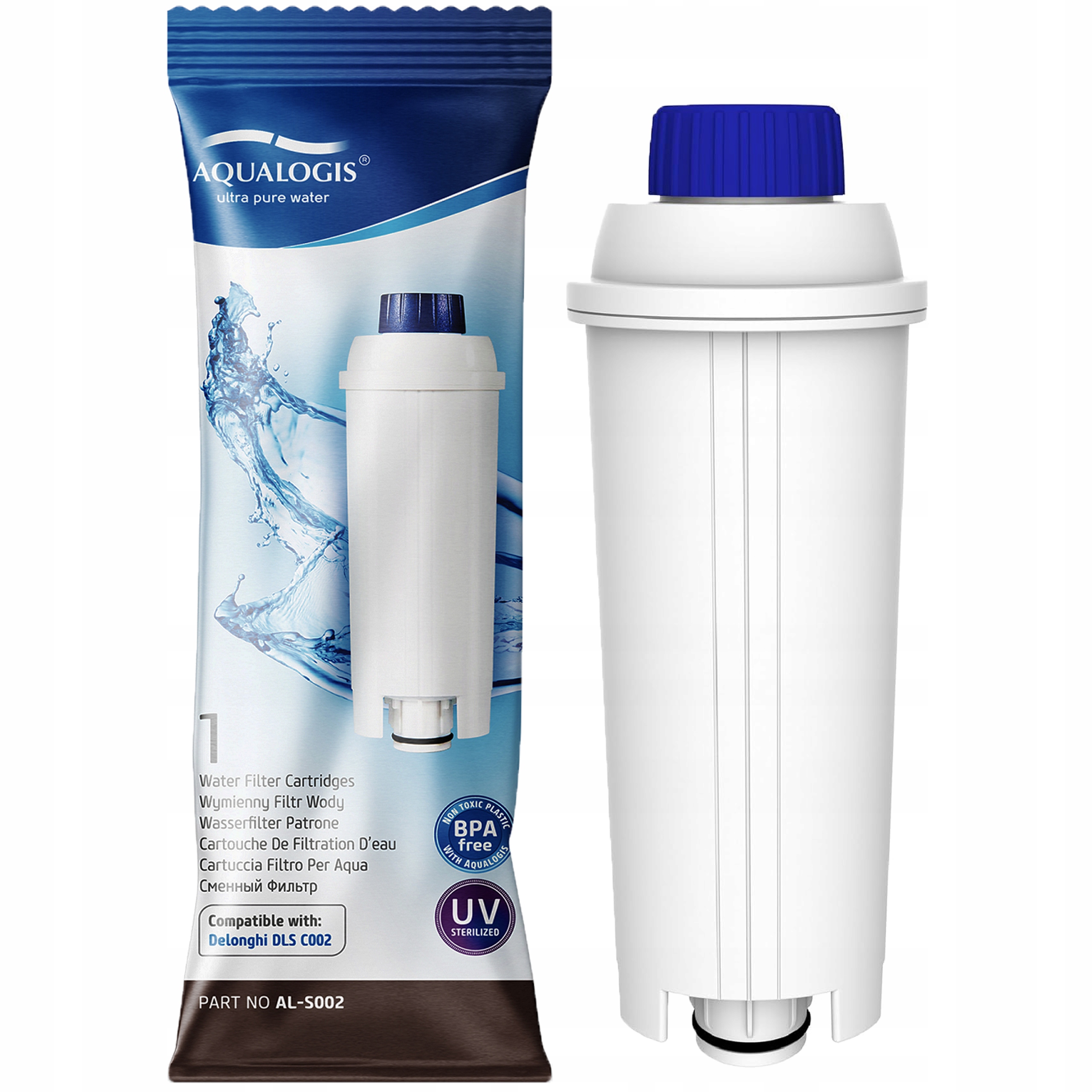 Filtr na vodu do kávovaru Delonghi, náhrada za DLSC002 Magnifica Dinamica Plus