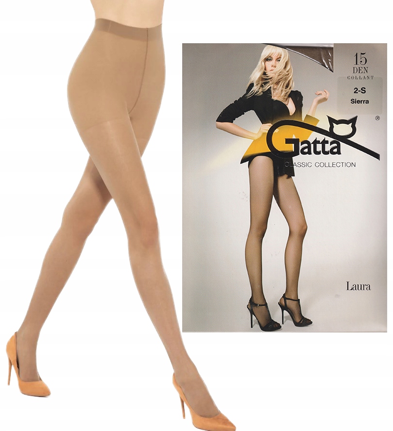 

Rajstopy klasyczne Lycra Gatta Laura 15 Den 2-S