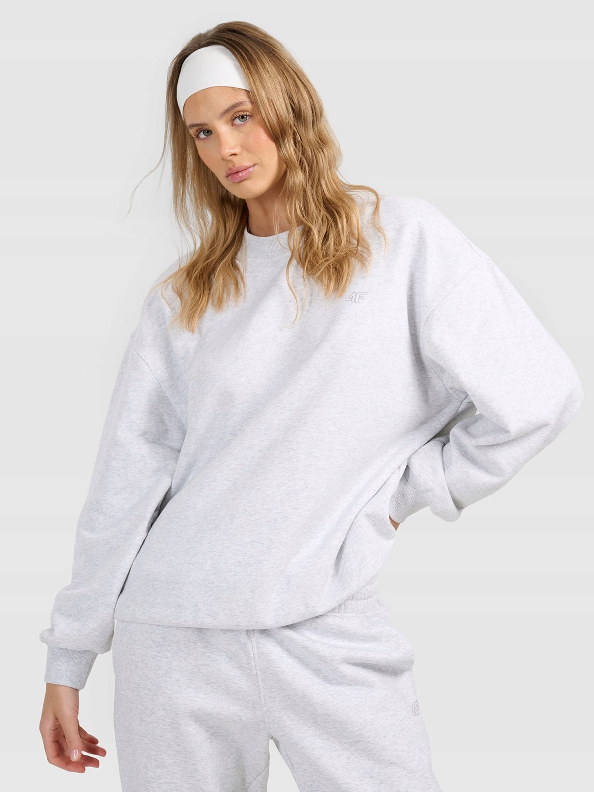 4F Tepláková mikina Šedá Xs