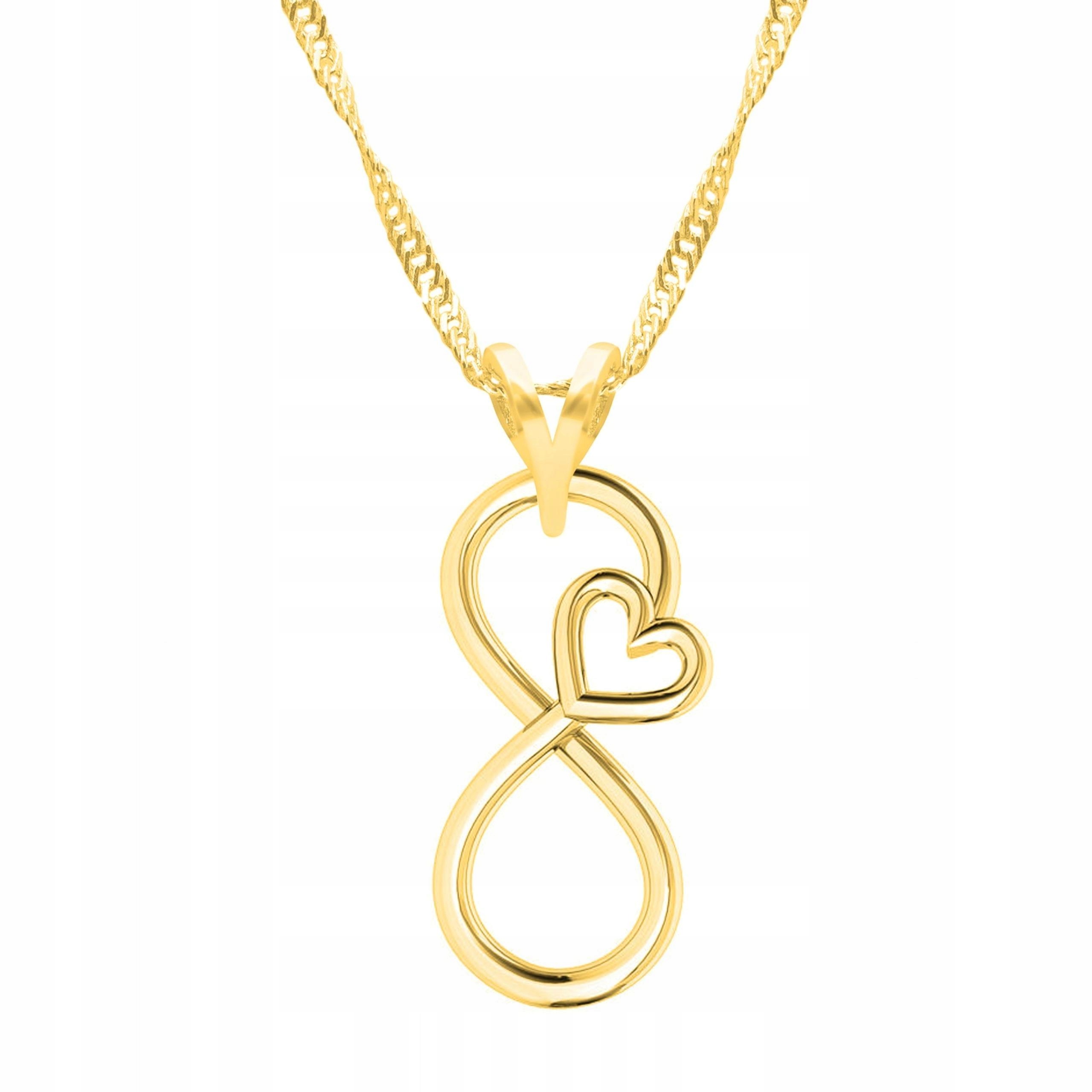 Zlatý náhrdelník se znamením nekonečna Infinity Osmička Stříbro 925