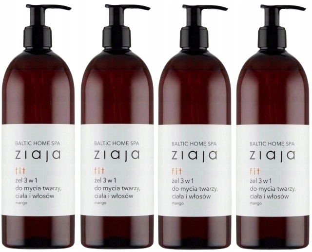 4 kusy Baltic Home Spa Fit Gel Na Mytí 3V1, 500 ML Nenarušuje pH