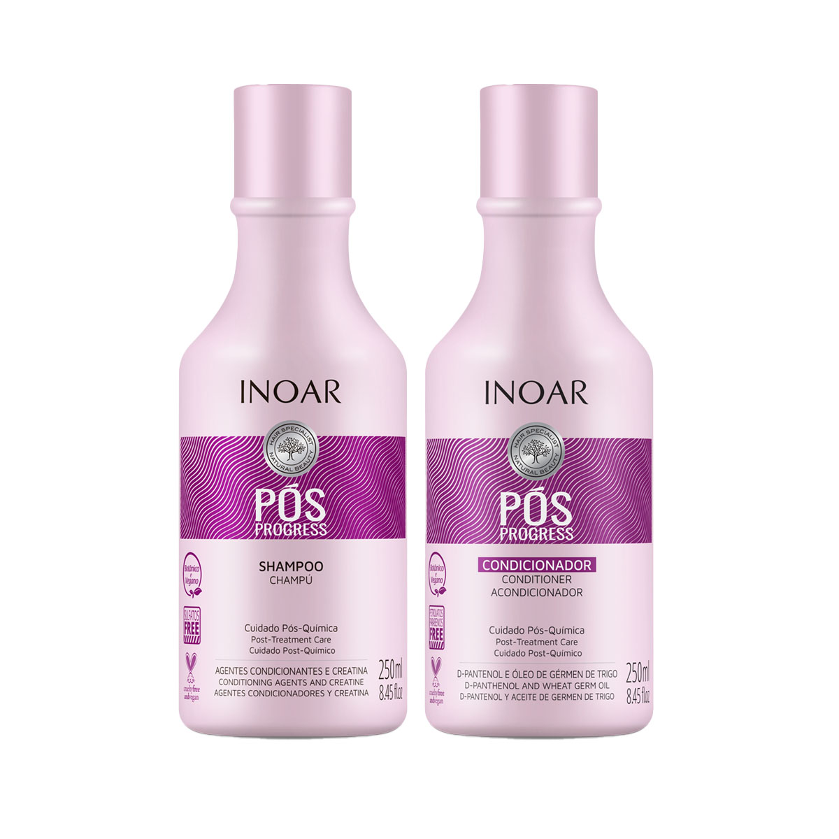 Inoar Pos Progress duopak šampon kondicionér 2x250 ml po keratinu