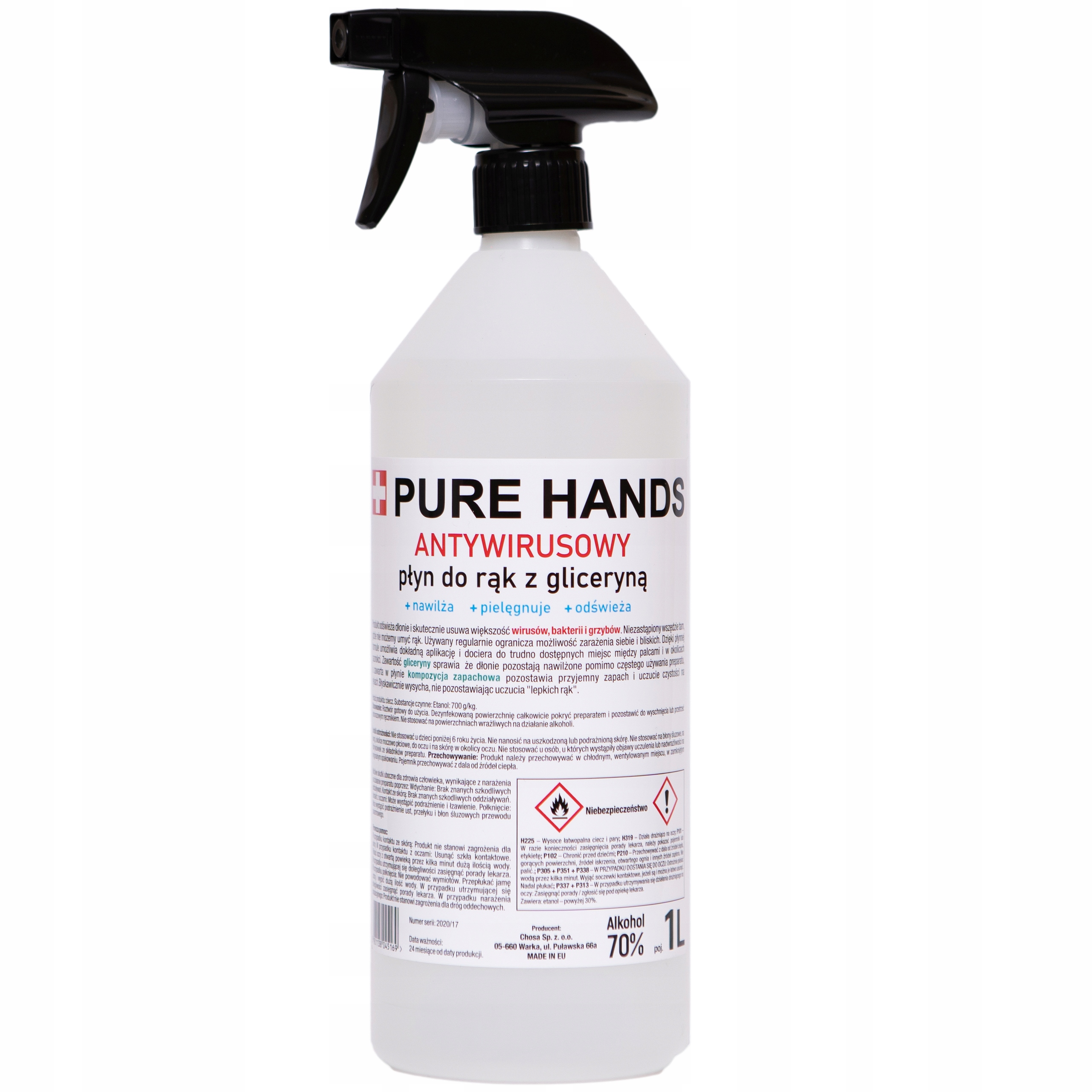 

Płyn Do Dezynfekcji Rąk I Skóry Pure Hands 70% 1l