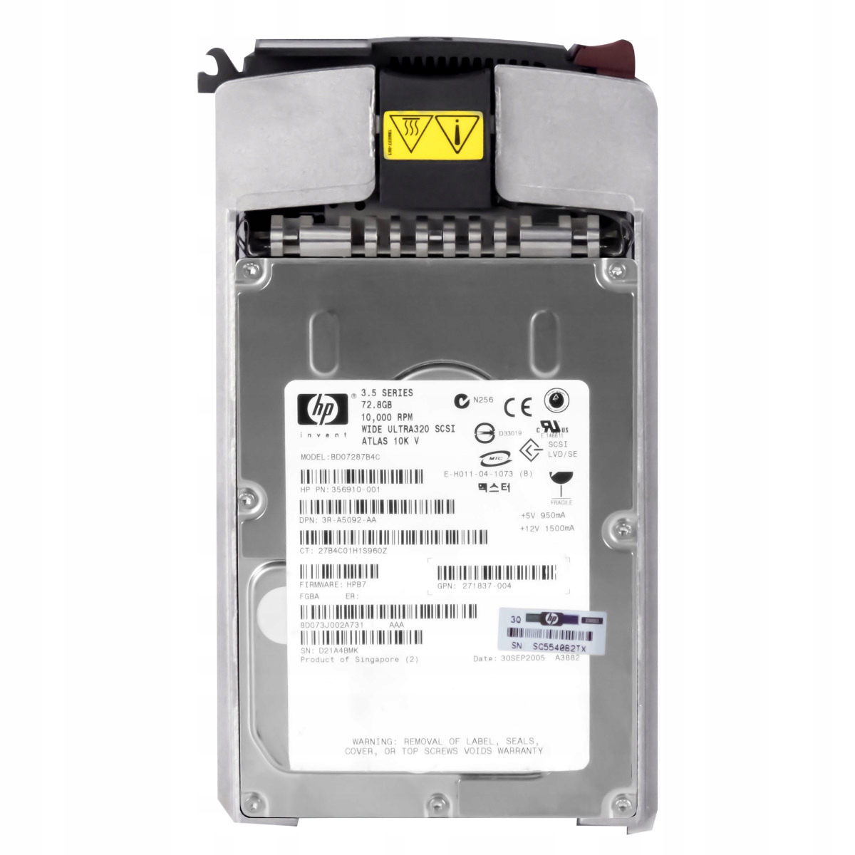 Hp 356910-001 72,8GB 10K 8MB Scsi U320 3,5" BD07287B4C