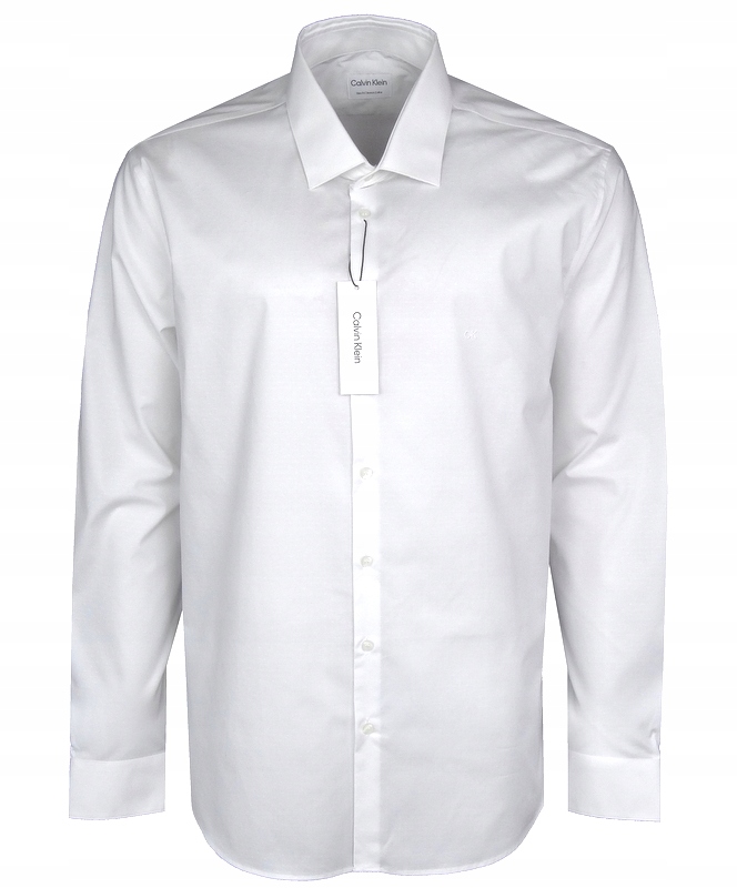 Calvin Klein pánská košile, Slim, bílá, vzor, 45