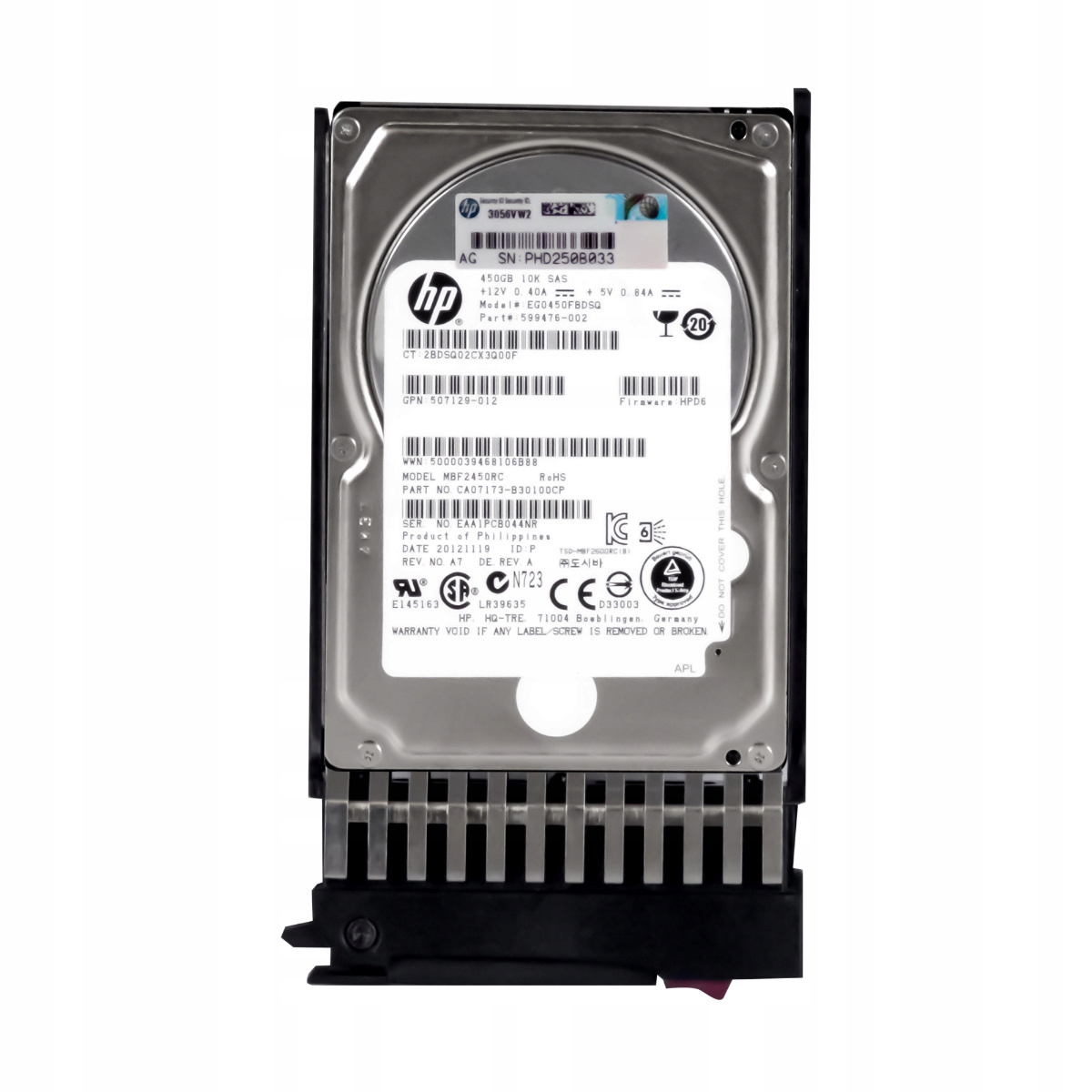 Hp 599476-002 450GB 10K SAS-2 2,5'' EG0450FBDSQ