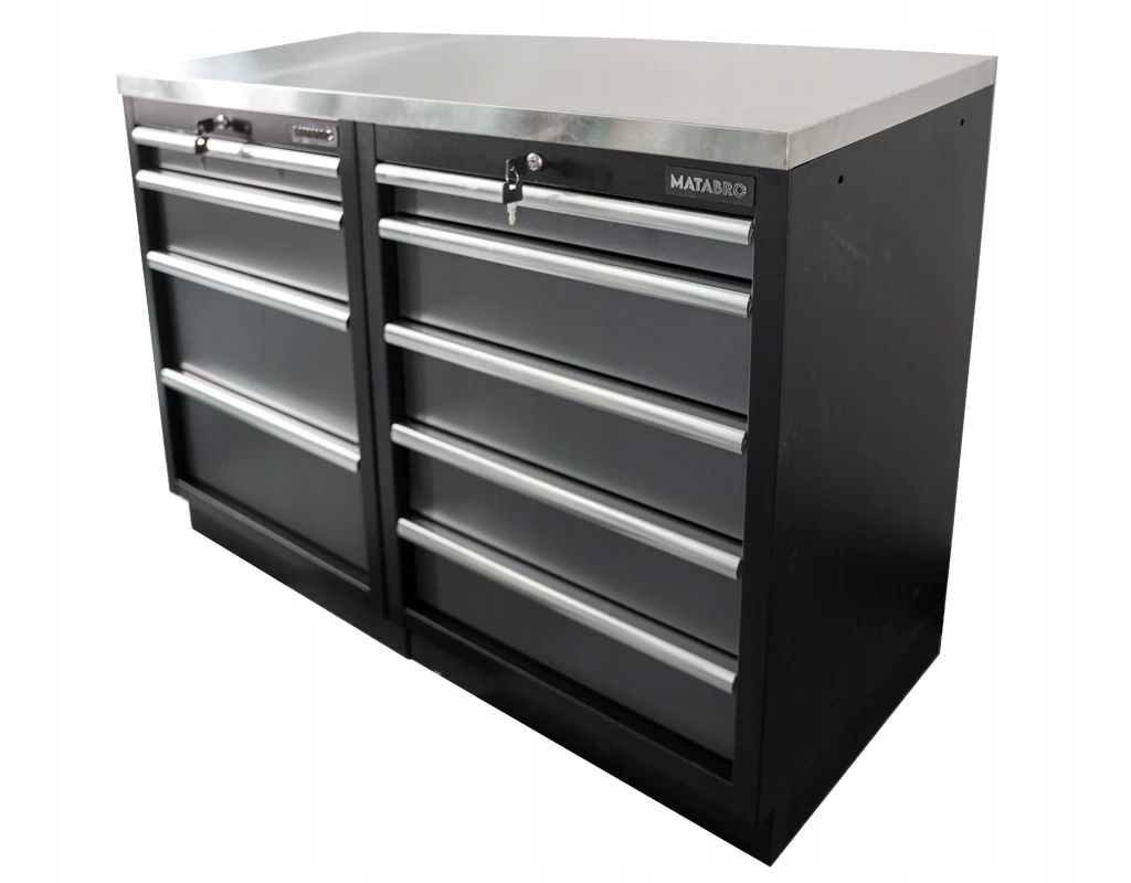 Set Dílenská skříňka MB-TGC1305 a MB-TGC1304 s nerezovou pracovní deskou