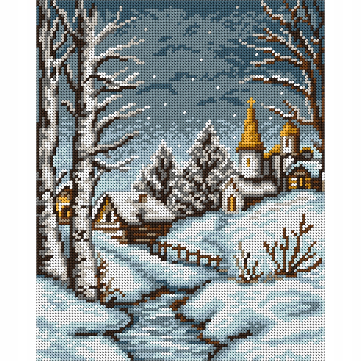 Vyšívací sada Ariadna kanva mulina vyšívací jehla 24x30 6035