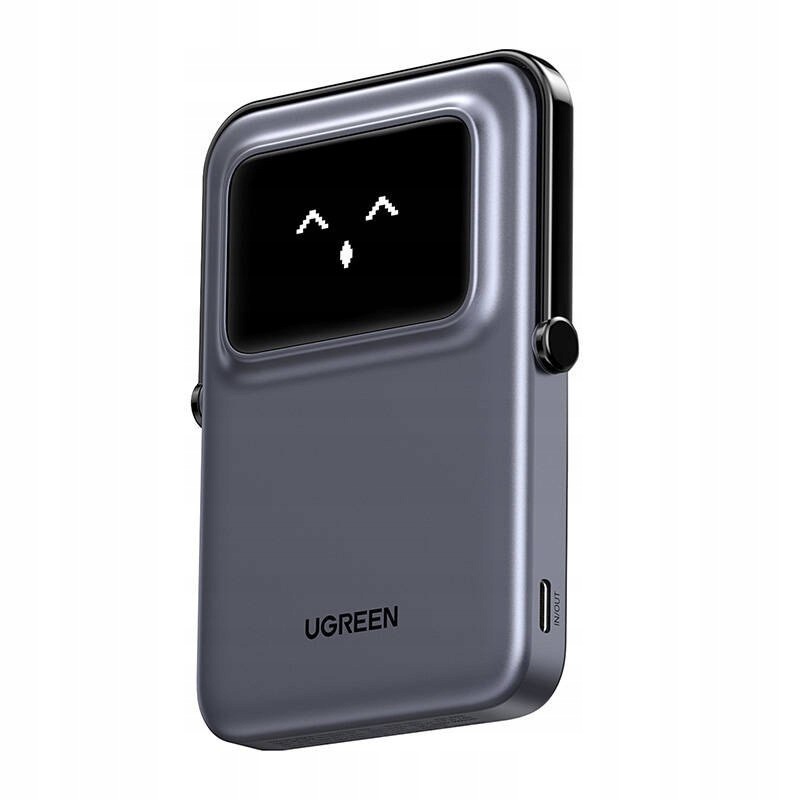 Powerbank magnetyczny 5000mAh Ugreen Uno PB571, Usb-c (szary)