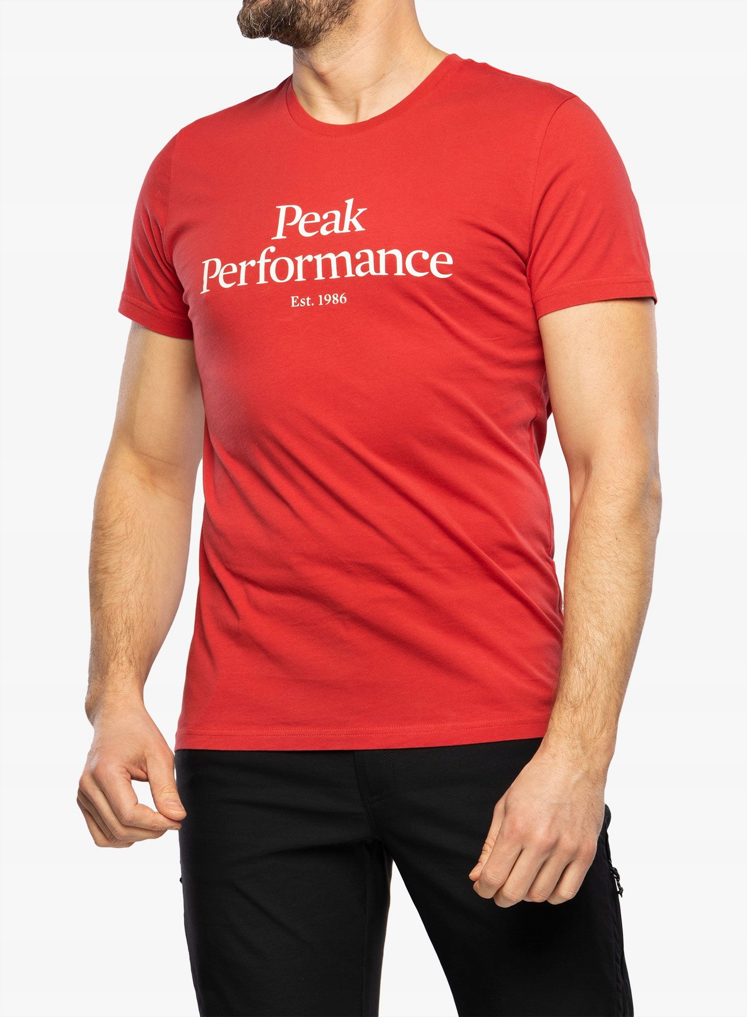 Tričko Peak Performance Original měkčí červená velikost S