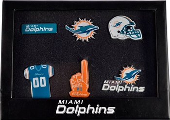 Miami Dolphins (nfl) sada 6 odznaků (oficiální)