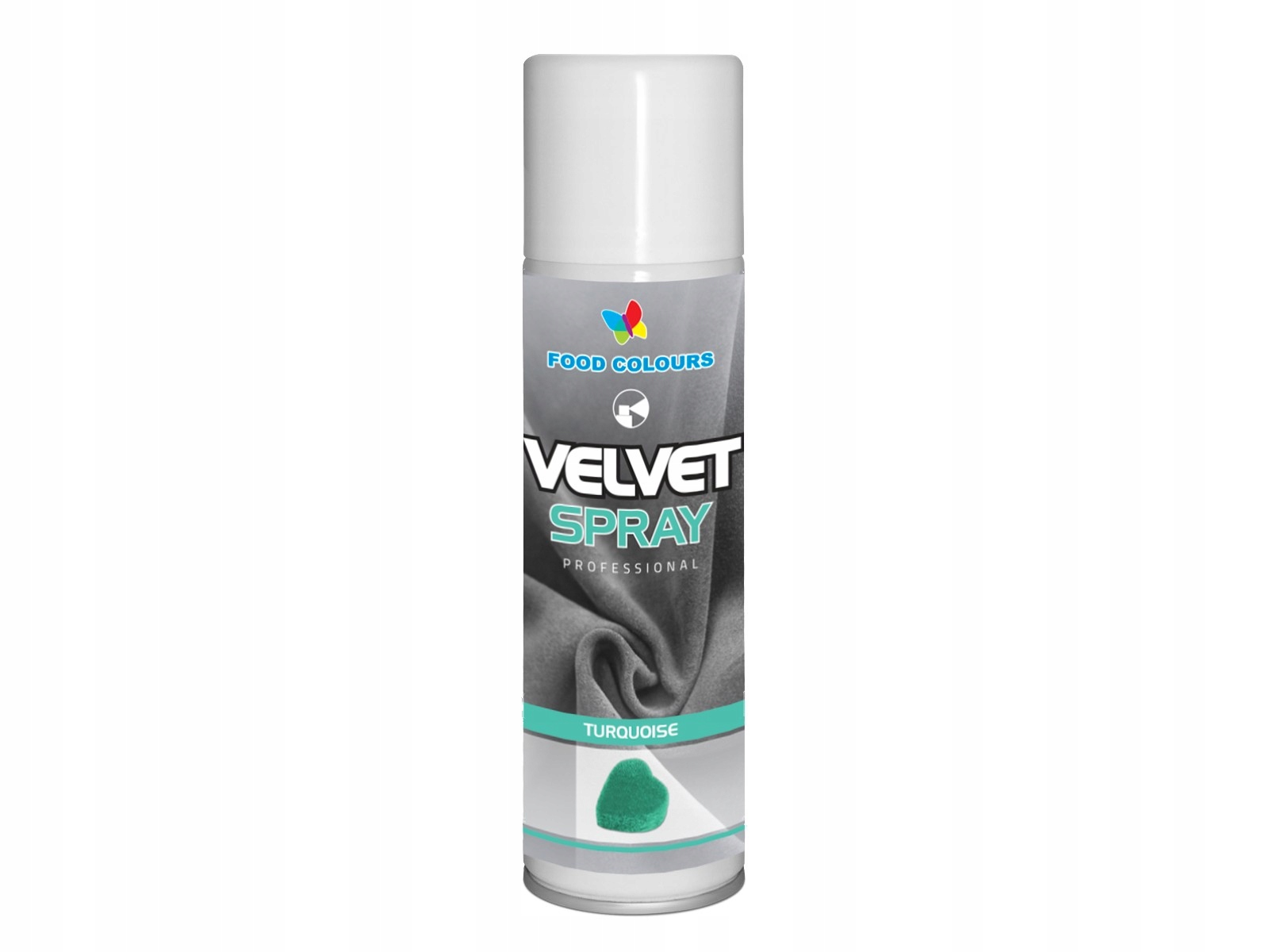 Levně Food Colours Potravinářské barvivo ve spreji Velvet Spray Turquoise 250 ml