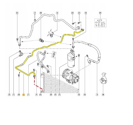 Przewód klimatyzacji RENAULT Kangoo OEM 924404262R EAN (GTIN) 5903968475093