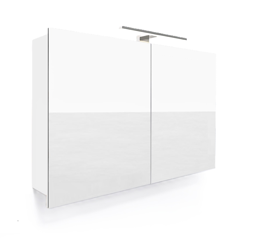 Kúpeľňová Skrinka So Zrkadlom Zrkadlová Skriňa S Led Osvetlením 100 cm