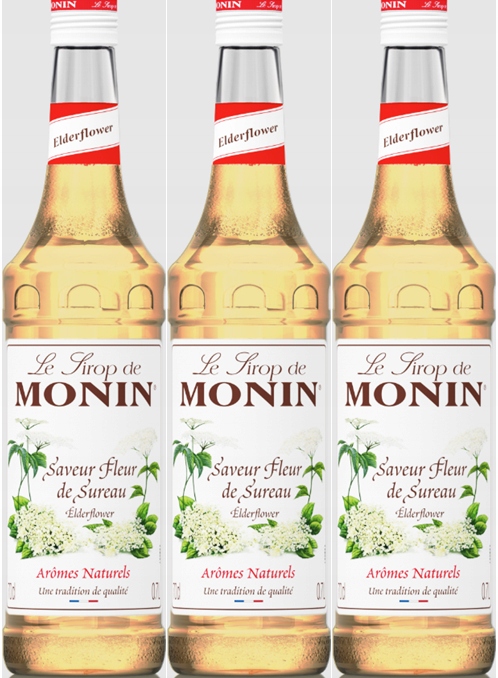 3x Syrop czarny bez Monin Elder flower