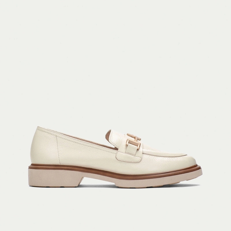 Španělské mokasíny z kůže Hispanitas HV254066 Krémové 38