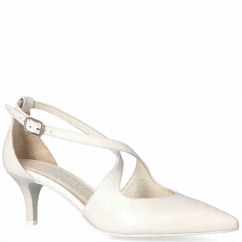 

Buty ślubne na niskiej szpilce Kotyl 5419 Ecru 35