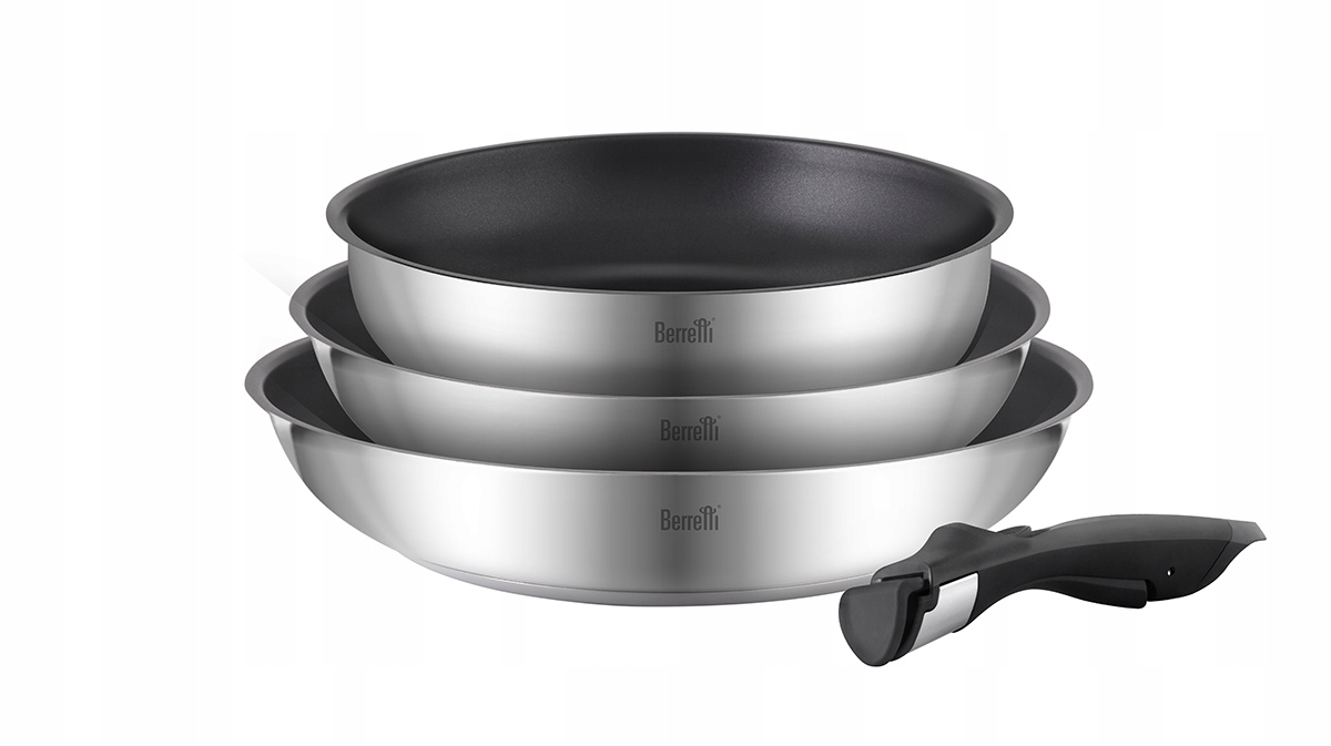 Berretti sada 3 panvíc s odnímateľnou rukoväťou Comodo BR-8785