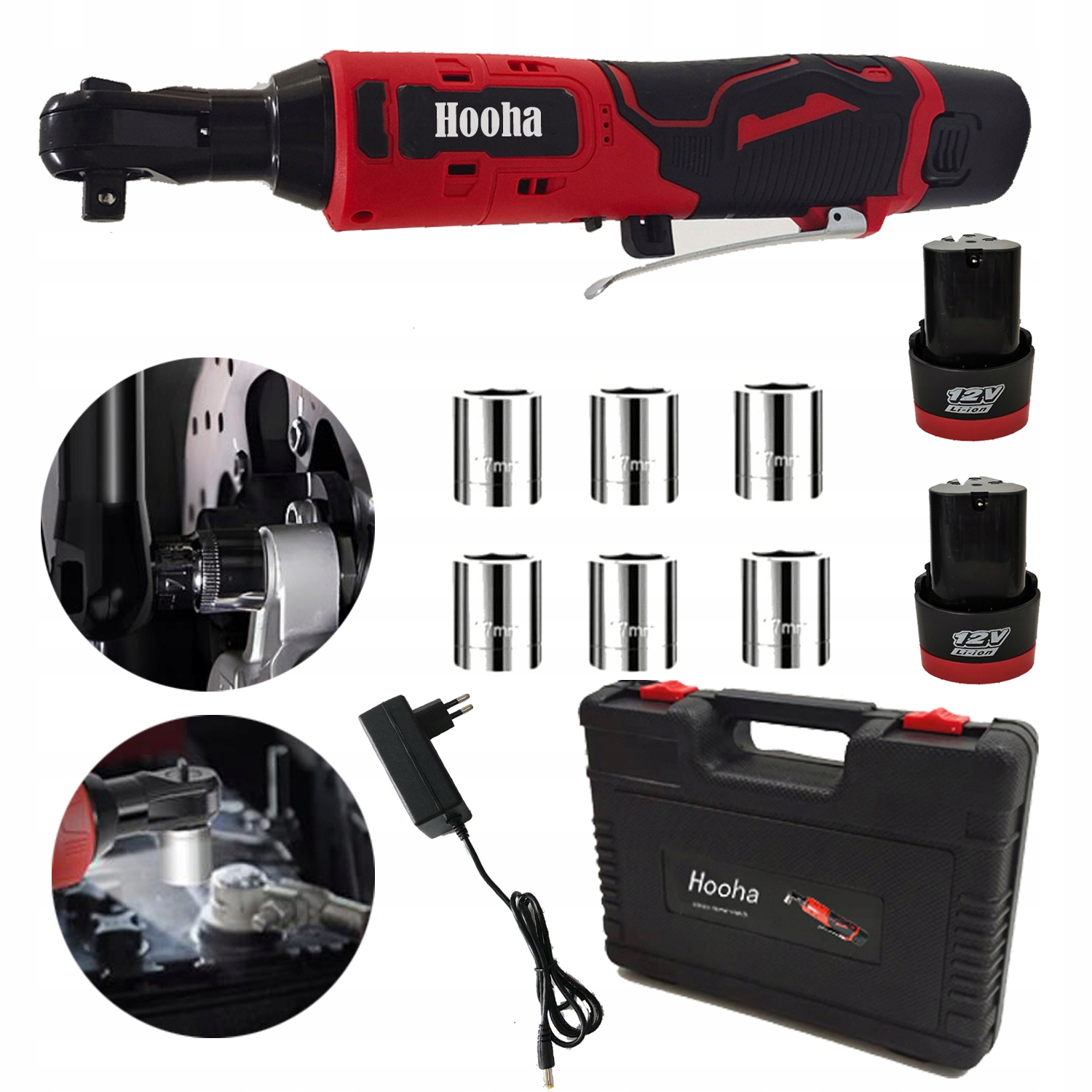 12V 65NM 3/8''GRZECHOTKA UDAROWA BEZSZCZOTKOWA +2 AKUMULATOR + NASADKI