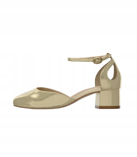 Anna Field Dámské Lodičky S Páskem Na Podpatku Zlaté 39 T7G