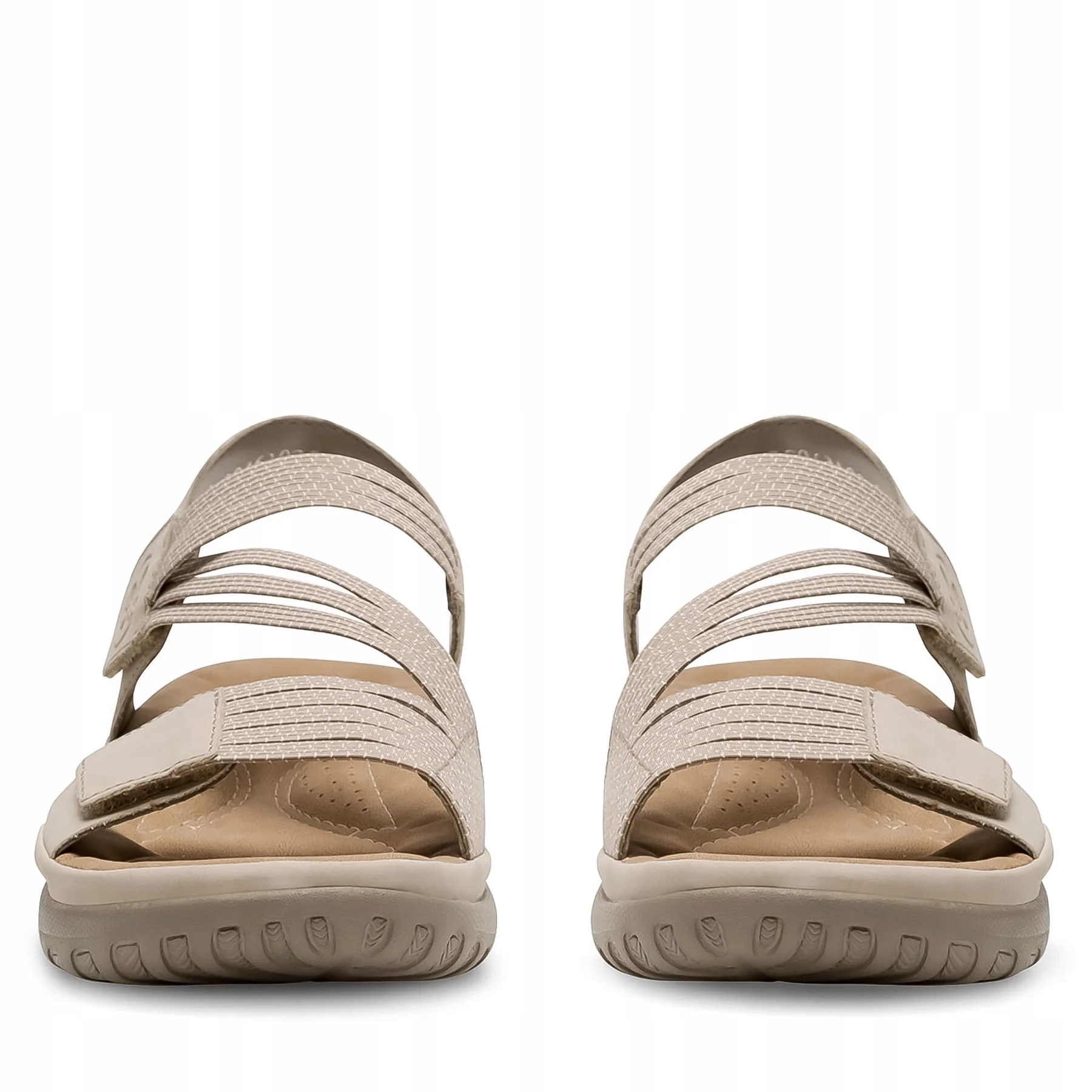 RIEKER ORYGINALNE BEŻOWE SANDAŁY DAMSKIE REGULOWANE GUMKĄ 39 Marka Rieker