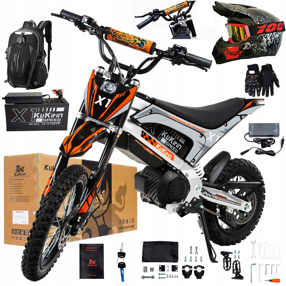 Kukirin X1 2026 Nové terénní elektrické vozidlo 2000W50KM/H 48V20.8Ah 14''