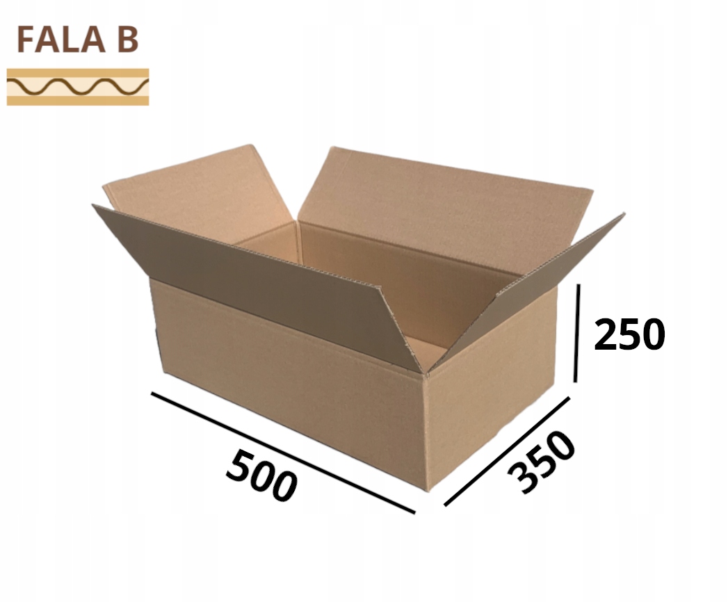 Karton 500X350X250 mm Karton klapowy 20 sztuk 50x35x25 pudełka