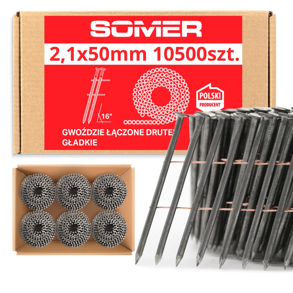 Hřebíky do bubnové hřebíkovačky 2,1/50 G 10500ks