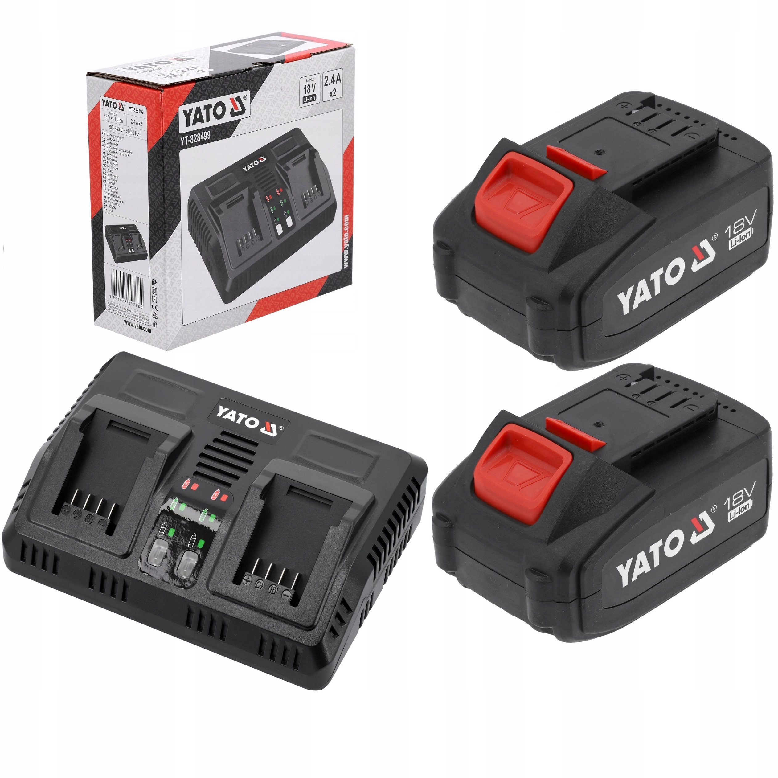 Akumulatory 3,0AH 18V 2 sztuki Bateria do narzędzi 18V ładowarka Duo Yato