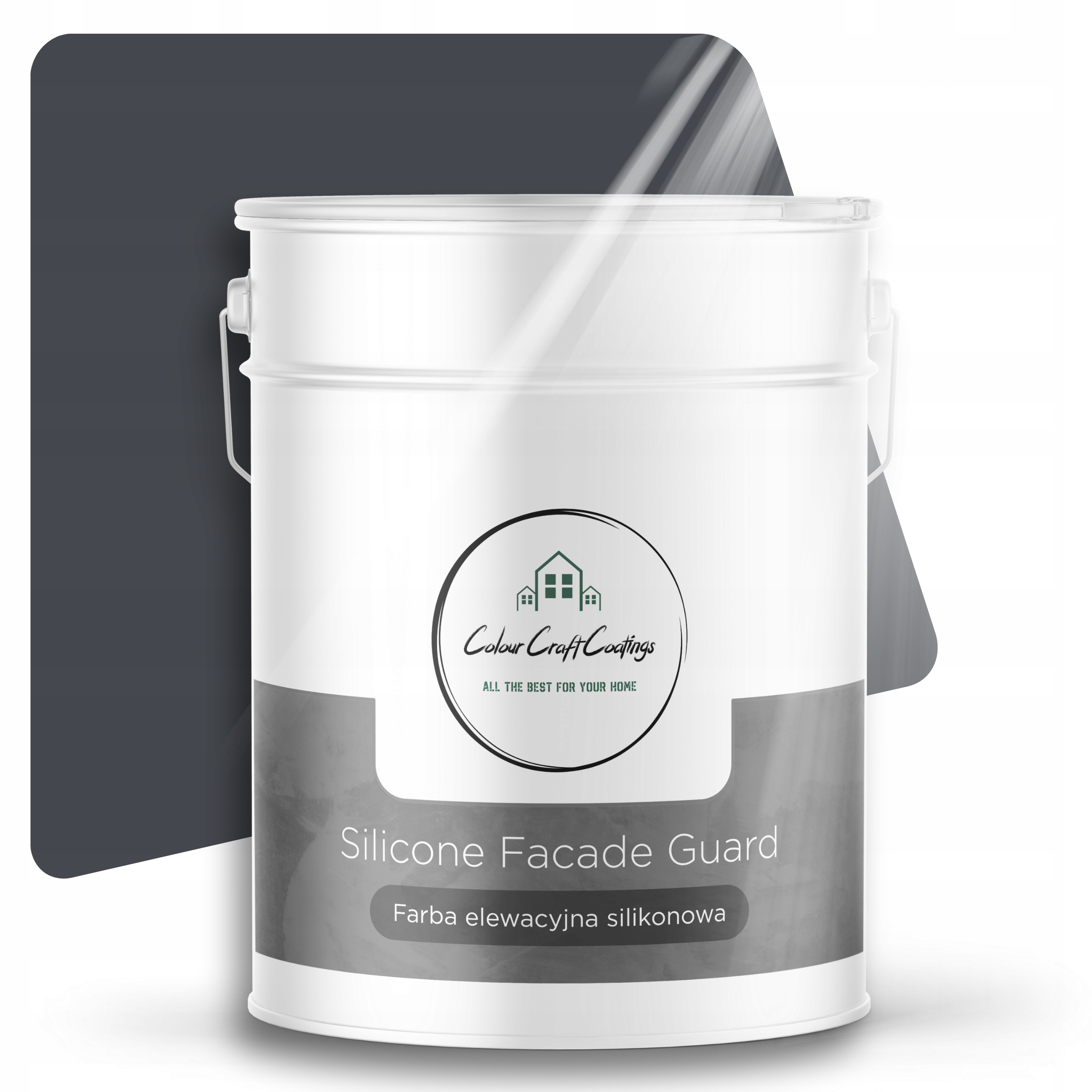 Fasádna Farba Vonkajšia Silikónová Grafitová 10 L F7024