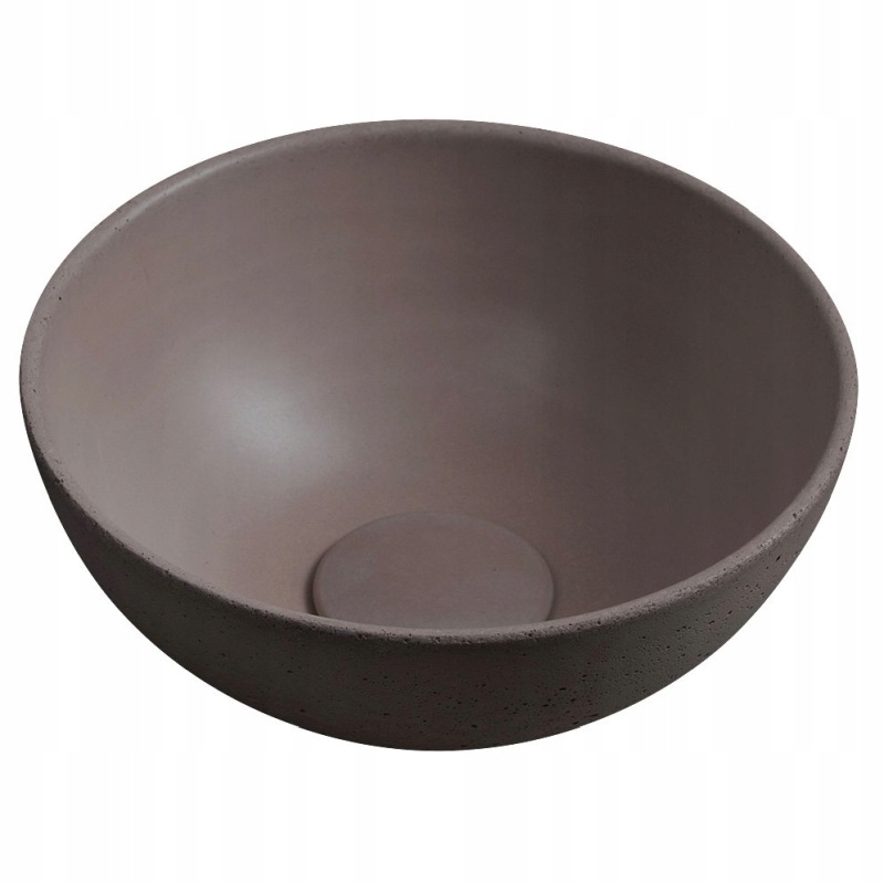 Sapho Minor betónová umývadlová doska priemer 26 cm tmavohnedá MR26015