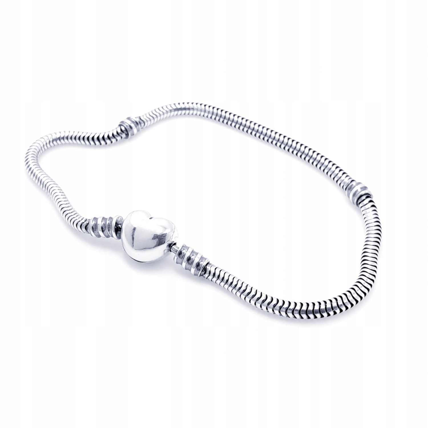 Dámský stříbrný náramek Harf srdce 19 Cm