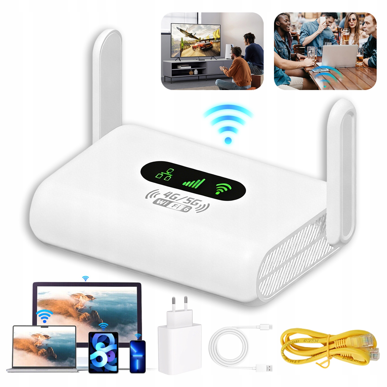 4G Lte Cpe WiFi router 300Mbps, externí antény s velkým zesílením